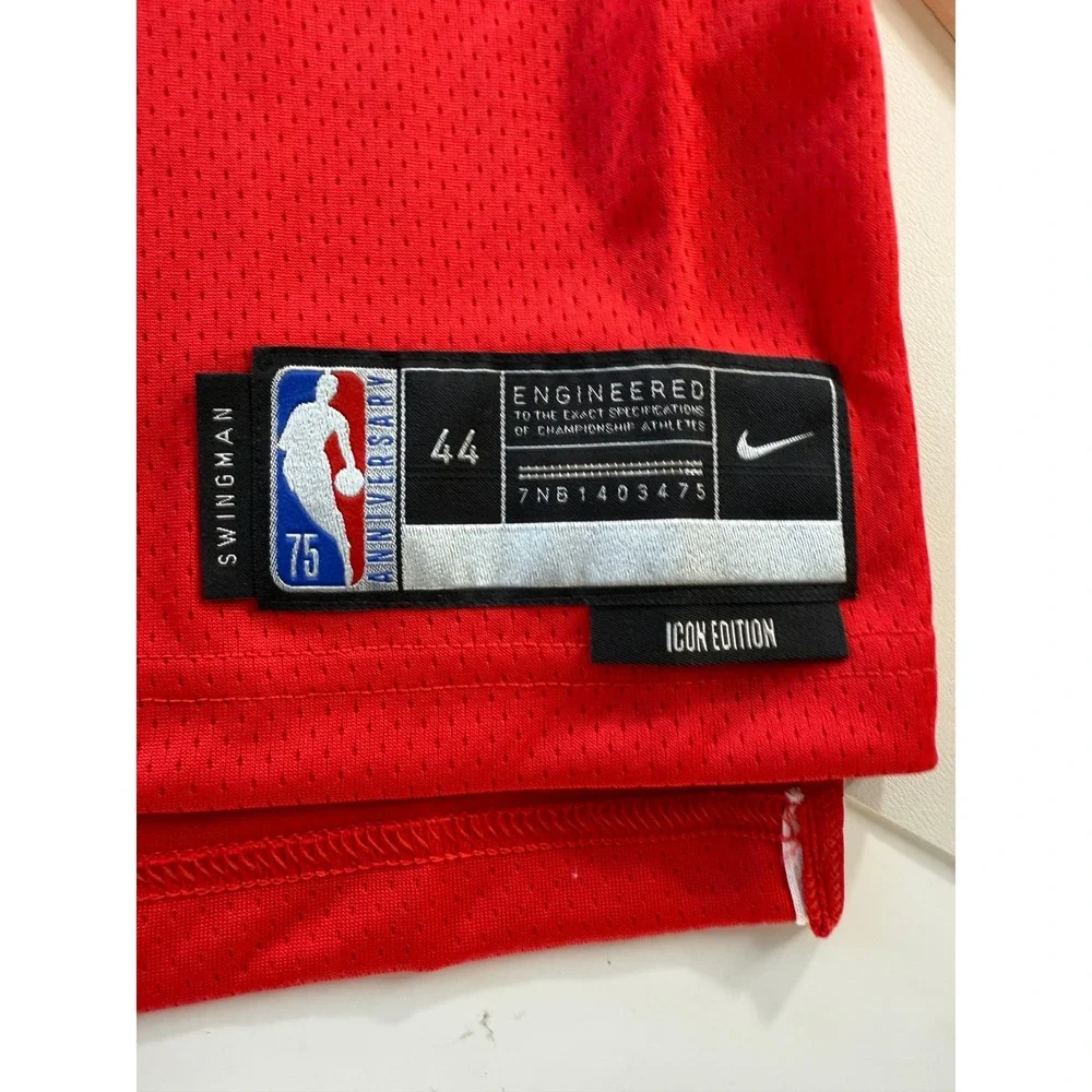 Nike Washington Wizards NBA Dri Fit Swingman Icon Jersey Mens Red White Blue Med